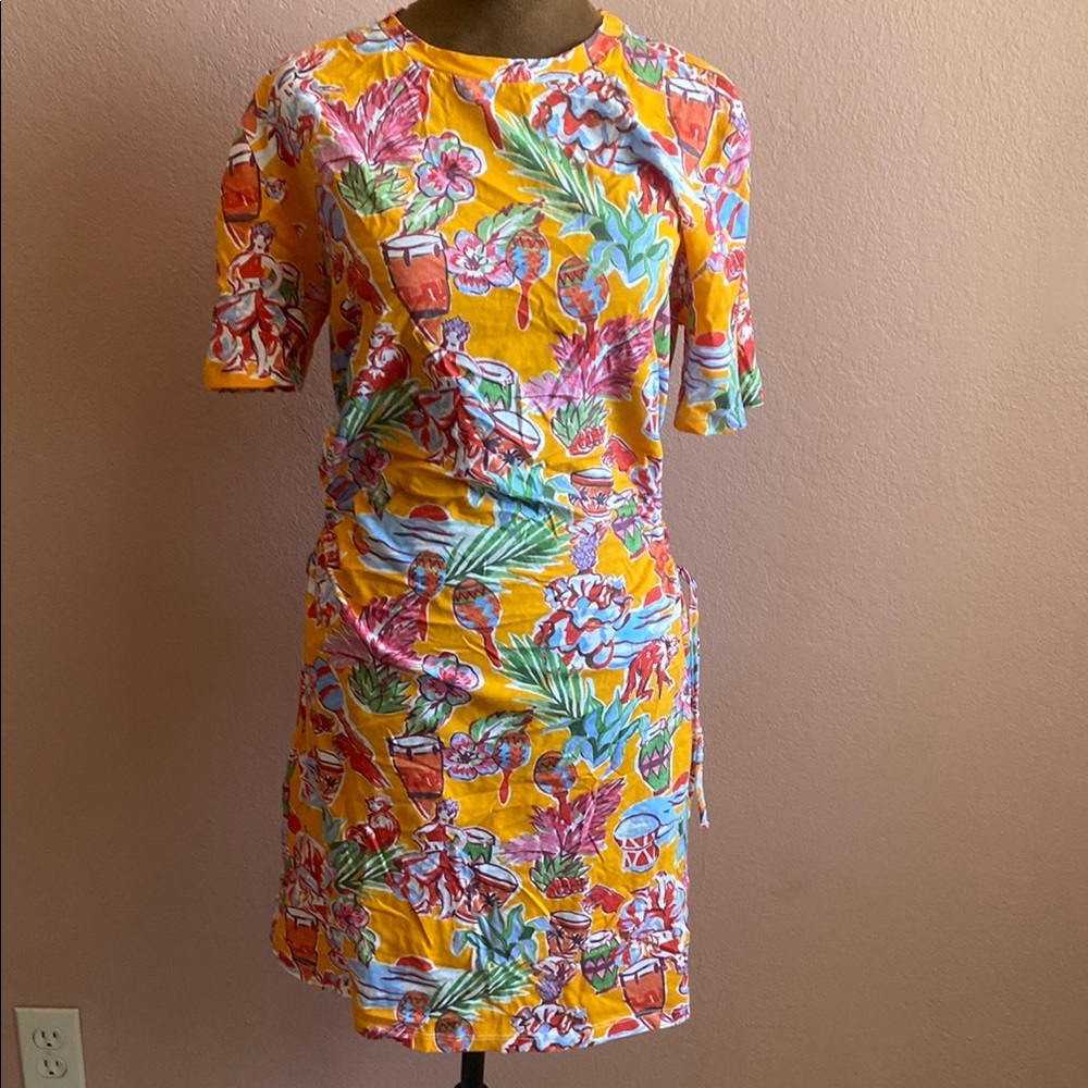 ZARA Vibrant Floral Print Dress